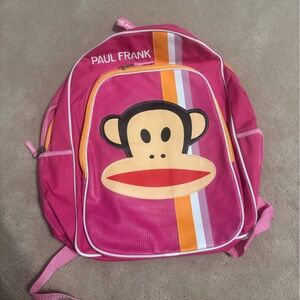Paul Frank Pink Backpack with Monkey Design vintage